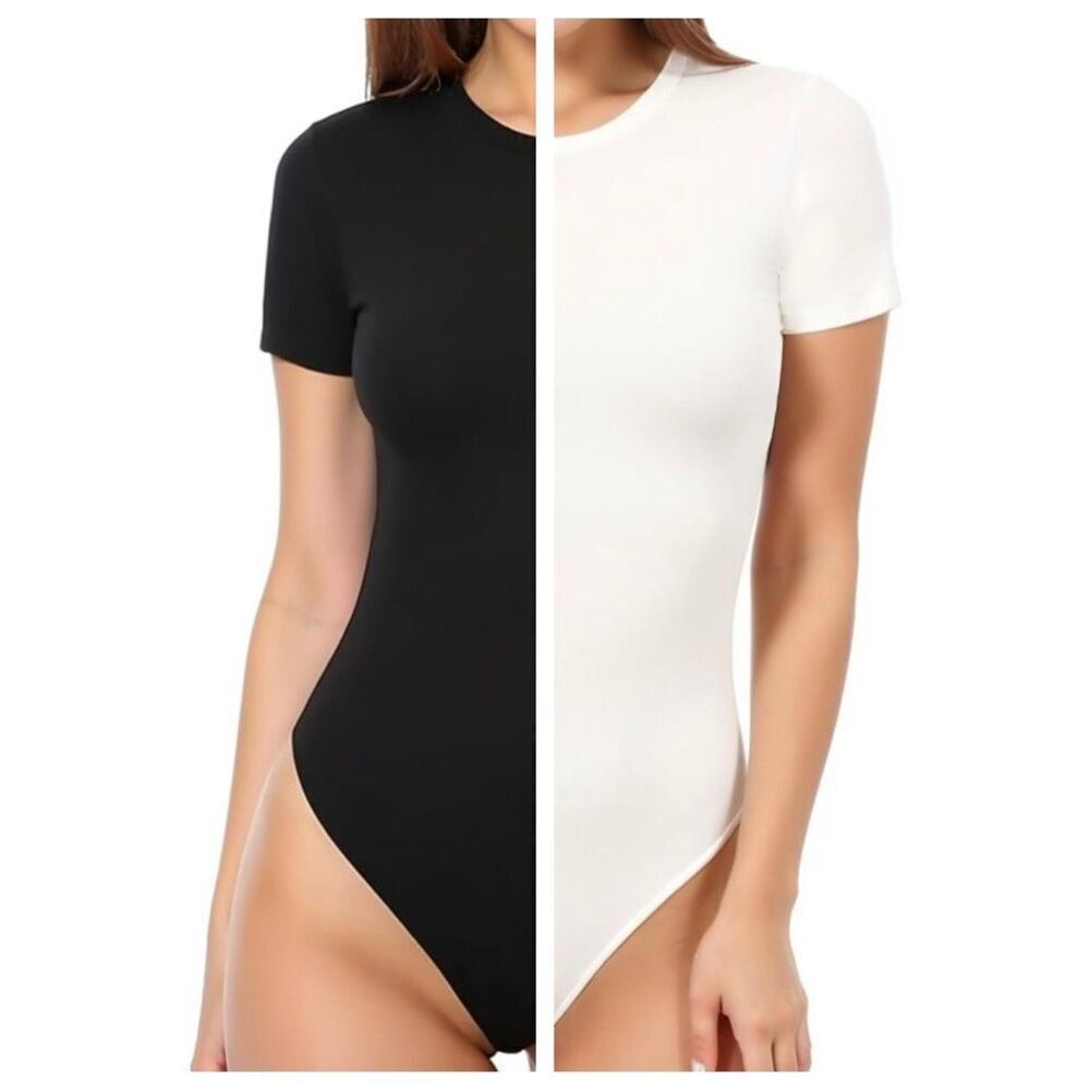 Women’s Bodysuit Set of 2 - Black and White